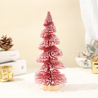 Ornement de sapin de Noël miniature en spirale de haute qualité avec lumières, affichage personnalisé sur le bureau ou la fenêtre, cadeau de Noël festif