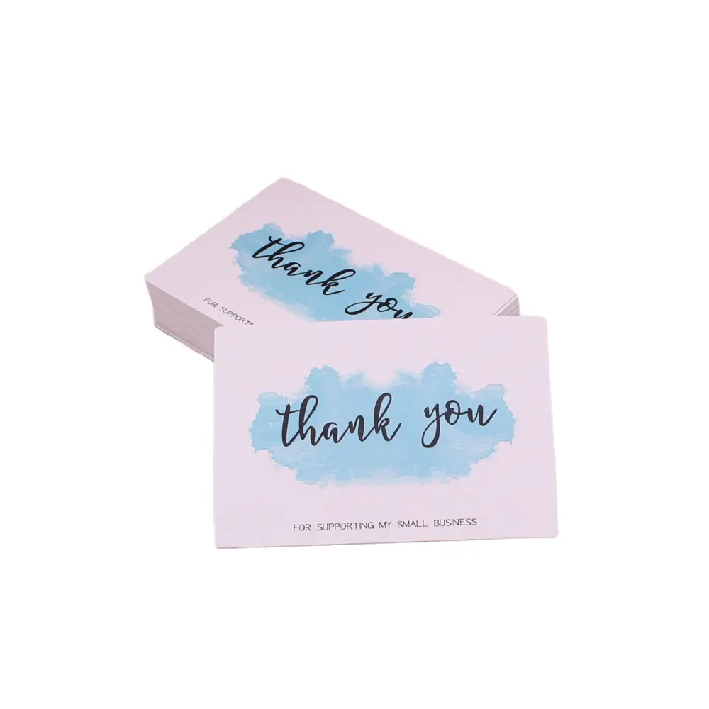 350gsm спасибо, бумажные картонные экологически чистые поздравительные открытки для малого бизнеса, спасибо, медная тарелка, бумага для друга клиента и т. д.