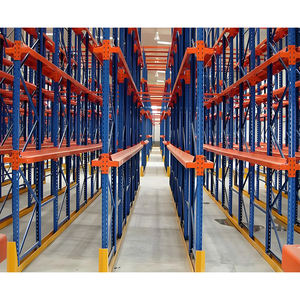 מערכת מדפים בצפיפות גבוהה, מדפי אחסון תעשייתיים למחסנים עבור משטחים כבדים, מדפי פלדה חוסכי מקום - Product Image 4