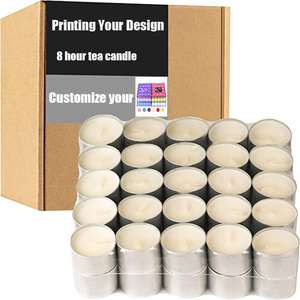 Velas Decorativas al por Mayor, Fábrica OEM, Velas de Cera de Soja Natural, Velas de Té al por Mayor, Más Baratas, 8 Horas de Duración, Sin Humo - Product Image 1