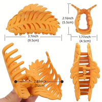 Nouvelle Pince à Cheveux Requin Creuse Mate Couleur Unie 9,5cm, Feuille Coréenne, Accessoire Simple et Créatif de Mode