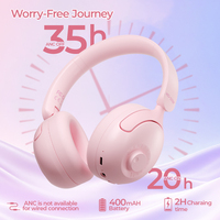 Casque Bluetooth ANC pour enfants avec contrôle par application, haut-parleur néodyme 40 mm, casque Type C certifié CE