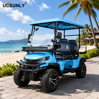 Voiturette de golf électrique tout-terrain 4 places pour la plage et le camping