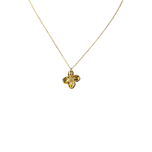 Collar con Colgante de Acero Inoxidable 316L con Baño de Oro PVD, Diseño de Flor, Joyería Fina - Product Image 2