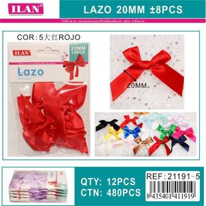 Nastro ILAN Lazo 20 mm Rosso in Raso per Decorazioni e Artigianato - Product Image 3