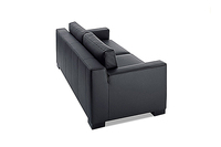 Le sofa matériel de bureau exécutif de cuir synthétique brun moderne place 3 + 1 + 1