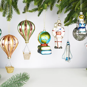 Decoración navideña de cristal pintado personalizado, mini adornos navideños inastillables, adorno para árbol de Navidad - Product Image 1