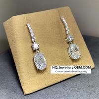 Pendientes de Estilo de Alta Gama con Circonita Cúbica de Grado 5A, Corte Ovalado y Precisión en el Corte, Chapados en Oro de 18K