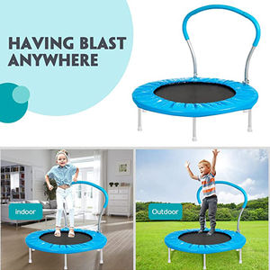 Couverture de <span class=keywords><strong>trampoline</strong></span> ronde en PVC Zoshine, rembourrage à ressorts, pratique pour le stockage, intérieur, pour la maison, fitness en intérieur, saut, utilisation par les enfants - Product Image 3