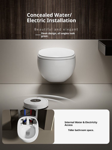 <span class=keywords><strong>WC</strong></span> mural en céramique encastré en forme d'œuf avec réservoir d'eau intégré, chasse d'eau automatique, <span class=keywords><strong>suspendu</strong></span>, intelligent, télé<span class=keywords><strong>commande</strong></span> - Product Image 5