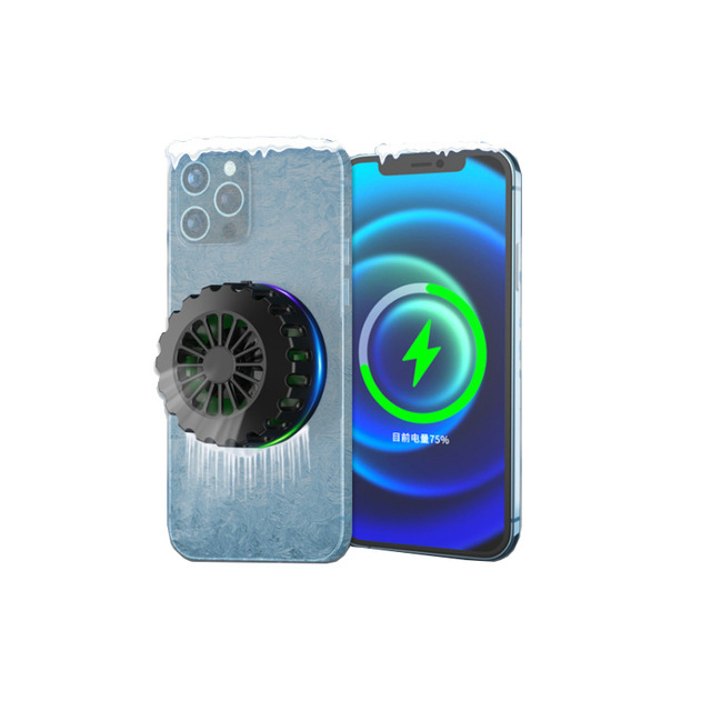 KS-Z002 New Mobile Phone Magnetic Radiator Cooler Gaming Phones Cooling Fan Wireless Charger Cooler