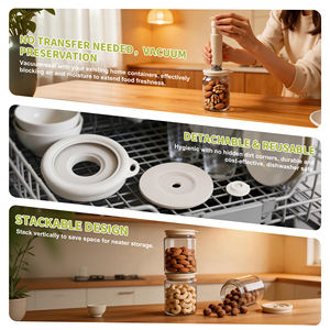 Couvre-bocaux en silicone écologiques à fermeture hermétique universelle pour bocaux Mason, préservateur alimentaire hermétique pour la maison - Product Image 2