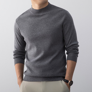 Suéter Masculino de Tricô Quente para Outono/Inverno, Gola Alta, Estilo Old Money, Camisa Base de Manga Longa, Moda de Alta Qualidade - Product Image 3