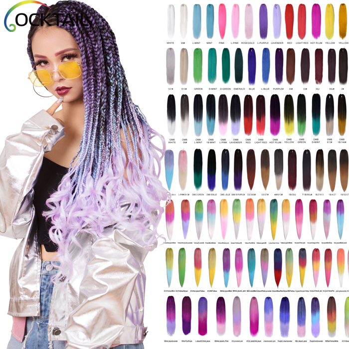 Prestretched Synthetic Hair Weave Different Length