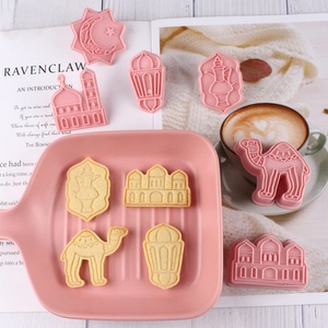 6 Pcs/set Custom <b>Bakeware</b> Cake Mold Mubarak Camel Moon Star Biscuit Mould Plastic Fondant Cookie Cutter - Product Image 4