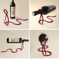 Étagère créative décor de table cordes suspendues casier à vin Serpentine serpent support barre armoire présentoir corde porte-bouteille de vin