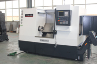 Tour CNC automatique à grande vitesse TCK550 à banc incliné, tourelle hydraulique, broche simple, usinage horizontal robuste, moteur FANUC haute performance