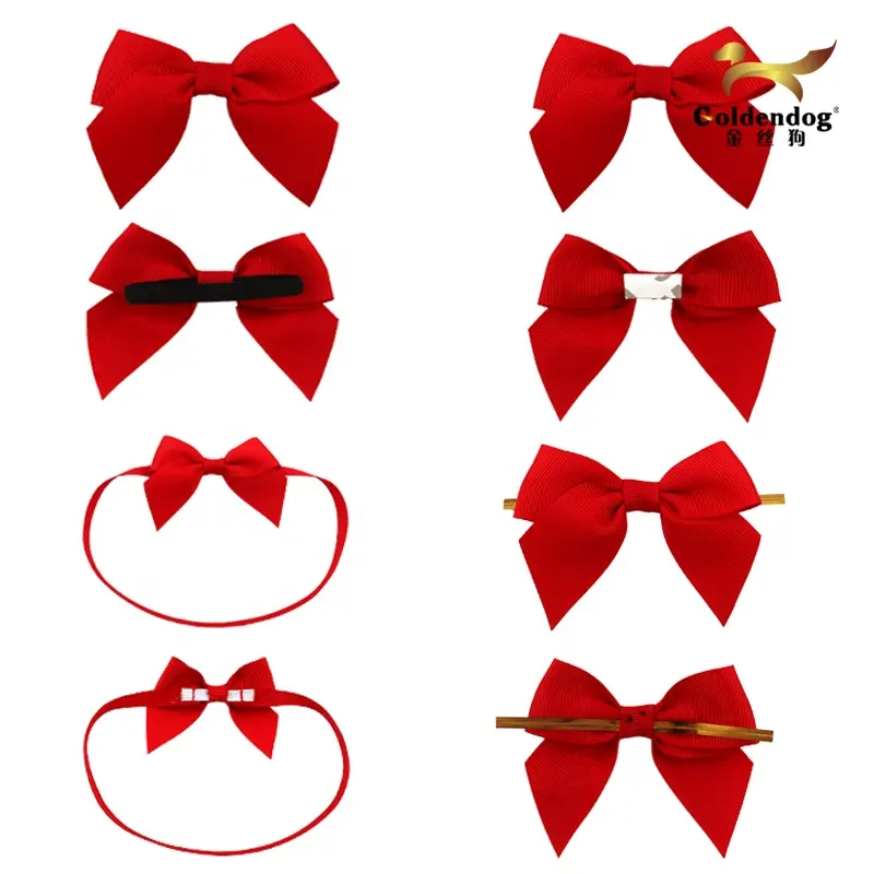 Hot sale custom 25mm width 196 colors gift bows grosgrain premade ribbon bow for gift decoration
