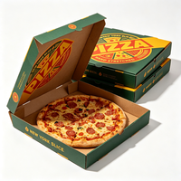 Boîtes à pizza en carton ondulé kraft de qualité alimentaire, gaufrées mat, résistantes à la graisse, personnalisables avec logo, plusieurs tailles, écologiques, vente en gros SP5288