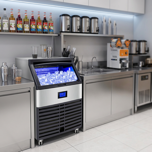 Máquina de hielo en cubos comercial autónoma de 100 kg, enfriada por aire, para restaurantes, fabricante NES-100C-P - Product Image 5