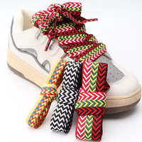 Lacets en ruban de polyester à chevrons, 1 paire, chaussures personnalisées pour lacets