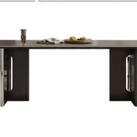 Nouvelle table à manger en pierre simple et brillante, combinaison de chaises, acier inoxydable, rectangle, luxe léger, petite table à manger pour appartement