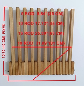 Séchoir mural en bois de hêtre massif : Organisateur de <span class=keywords><strong>linge</strong></span> pliable, porte-serviettes pliable, support en bois pour pantalons de cowboy - Product Image 3