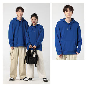 Sweat à capuche en molleton ample unisexe, personnalisable avec logo, épais, vente en gros - Product Image 4