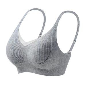 Femmes automne hiver chaud Muscle brossé sans couture Double ascenseur Anti-affaissement soutiens-gorge confortable à peine là soutien-gorge côté poitrine - Product Image 5