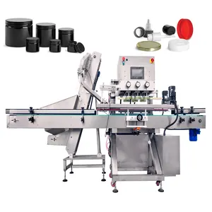CM300 China Made online straight automatic capper tin can jar sealing capping machine