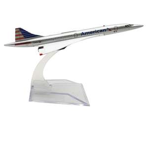 16 см 1/400 американские авиалинии Concorde литая металлическая модель самолета Коллекционная Подарочная витрина - Product Image 1