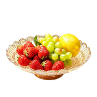 Plateau à fruits en verre de luxe léger, plateau à bonbons pour restaurant, assiette à dessert en verre, plateau à snacks durable, plateau à fruits secs