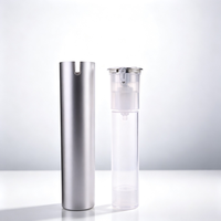Flacon pompe airless rond double en acrylique pour soins de la peau, 15ml 30ml 40ml 50ml