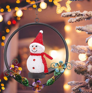 <span class=keywords><strong>Luz</strong></span> Solar LED IP65 para Exteriores, Jardín, Hogar, Encendido Automático en la Oscuridad, Adorno Decorativo de Resina con Forma de Muñeco de Nieve Navideño - Product Image 1
