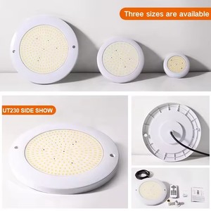 Luces LED Sumergibles para <span class=keywords><strong>Piscina</strong></span>, Resistentes al Agua IP68, Rellenas de Resina, Montaje en Superficie de Pared, Plástico ABS RGB, Planas y Delgadas - Product Image 2
