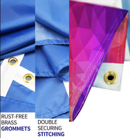 Drapeaux en polyester imprimés numériquement, écologiques, avec impression de logo personnalisé, tailles personnalisables