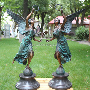 Escultura de Bronce Europea de Gran Tamaño, Caduceo, una Estatua de Ángel Monumental de Bronce - Product Image 5