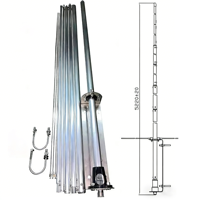 Antenne de station de base extérieure en alliage d'aluminium à gain élevé 3,5 dBi FM 76M Omni CB 27 MHz