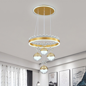 Đơn giản và hiện đại ánh sáng sang trọng Đèn chùm tròn phòng khách phòng ngủ sang trọng ánh sáng lịch thi đấu nhôm Bốn đèn đầu - Product Image 2