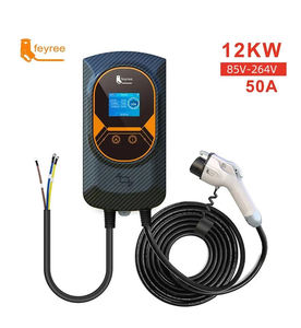 Cargador para Vehículos Eléctricos Feyree Tipo 1, 12 kW, Nivel 2, Estaciones de Carga Rápida de Pared, 50A Ajustable, con WiFi y Aplicación - Product Image 1