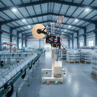 Machine d'étiquetage linéaire automatique Zhongjie pour bouteilles en plastique/verre, cartons et canettes, système de capsulage d'autocollants polyvalent
