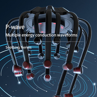 Meilleure vente masseur de tête de pieuvre à vibration rechargeable connectivité Blue-tooth masseur de cuir chevelu infrarouge intelligent libération de stress