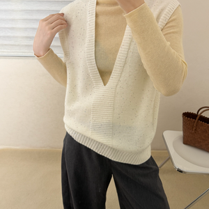 Printemps Nouveau Gilet Tricoté Femme <span class=keywords><strong>Pull</strong></span> Col V <span class=keywords><strong>Pull</strong></span> Gilet Sans Manches Top - Product Image 6