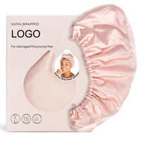 Toalla de microfibra satinada para el cabello para mujer, súper absorbente, de secado rápido, anti-frizz, turbante para todo tipo de cabello, venta al por mayor, logotipo personalizado