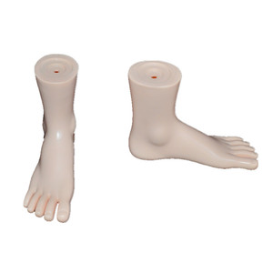 Mannequin de pieds en plastique blanc de <span class=keywords><strong>couleur</strong></span> <span class=keywords><strong>chair</strong></span> à cinq orteils Mannequin de pied féminin exquis pour affichage de chaussettes - Product Image 6