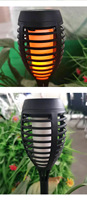 Lampes solaires d'extérieur à effet de flamme vacillante, LED étanches pour la décoration du jardin et du patio, alimentation électrique, corps en plastique