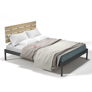 Plateforme en métal contemporaine Cadre de <span class=keywords><strong>lit</strong></span> King Size avec construction en acier élégante et robuste avec <span class=keywords><strong>palette</strong></span> - Product Image 5