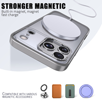 Coques de téléphone portable antichoc magnétiques mates à protection intégrale 360° avec protection d'objectif et compatibilité charge sans fil pour iPhone 18 17 16 Pro