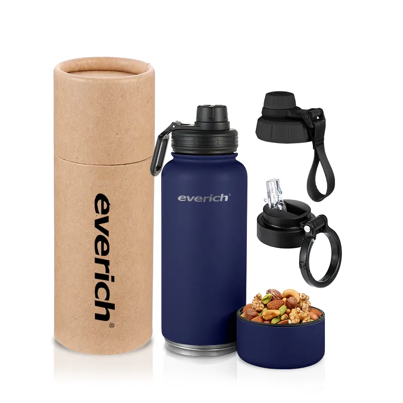 Vacuum Insulated Tumbler with Storage Compartment Stainless Steel Water Bottle