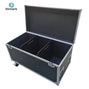 KC-001-PRO stage performance heavy duty transport road tool box pack cable utility trunk flight cases with 2 adjustable dividers